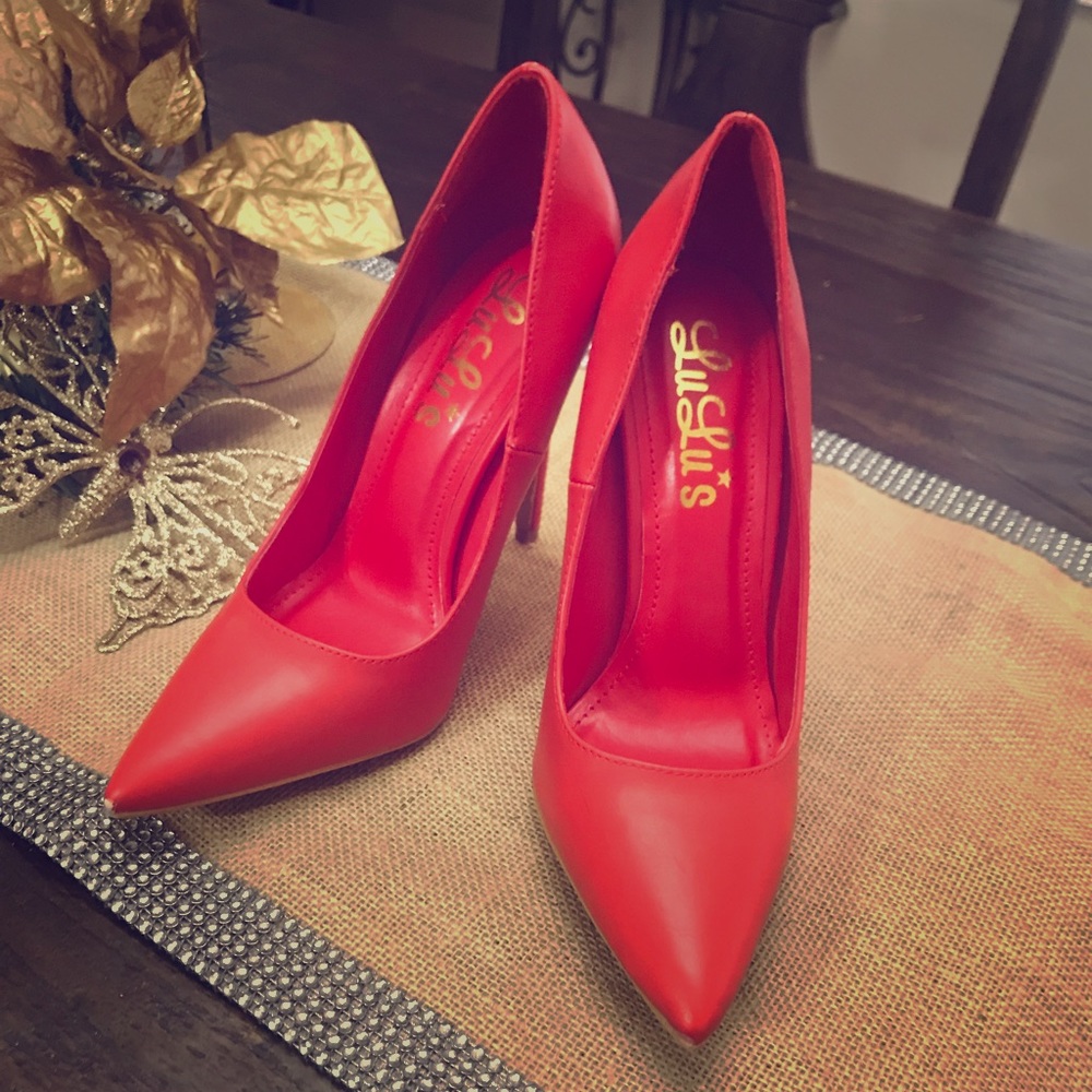 7.5 Lulu’s Red High Heels